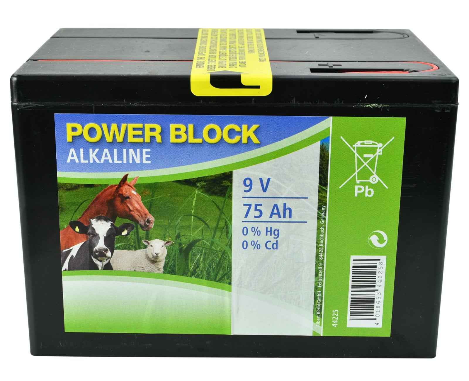 Bateria alkaliczna do elektryzatora, 9 V, 75 Ah, Kerbl
